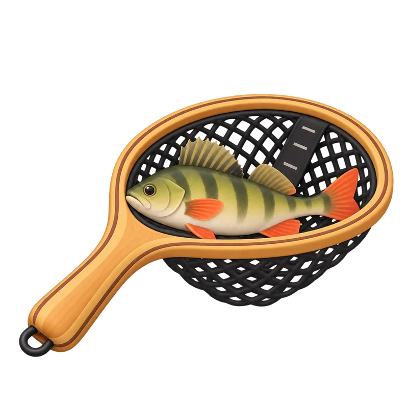 Kescher mit Fisch